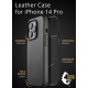 MUJJO Full Leather Case - Δερμάτινη Θήκη MagSafe - Apple iPhone 14 Pro - Black (MUJJO-CL-027-BK)