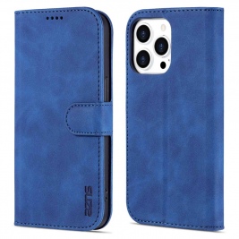 Θήκη iphone 14 Pro Max AZNS Wallet PU Leather Stand-Blue