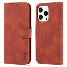 Θήκη iphone 14 Pro Max AZNS Wallet PU Leather Stand-Brown