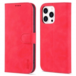Θήκη iphone 14 Pro Max AZNS Wallet PU Leather Stand-Red