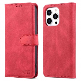 Θήκη iphone 14 Pro AZNS Wallet PU Leather Stand-Red