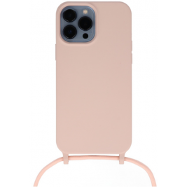 Vivid Silicone Lace - Θήκη Σιλικόνης με Λουράκι Λαιμού - Apple iPhone 13 Pro - Nude (VISILACE197NUDE)