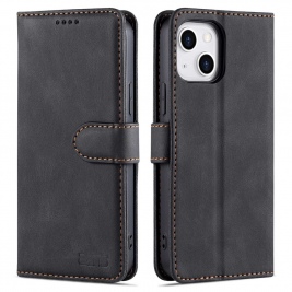 Θήκη iphone 14 AZNS Wallet PU Leather Stand-Black