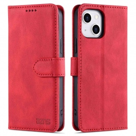 Θήκη iphone 14 AZNS Wallet PU Leather Stand-Red