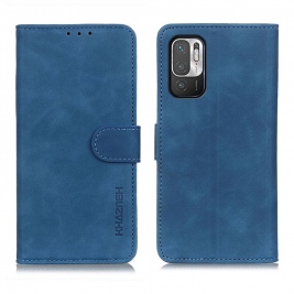 Θήκη Xiaomi Redmi Note 10 5G KHAZNEH Vintage Style Leather Wallet-blue