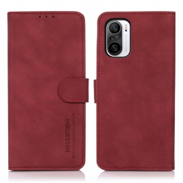 Θήκη Xiaomi Poco F3 KHAZNEH Vintage Style Leather Wallet-Red