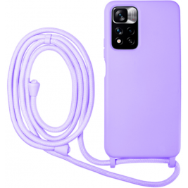 Vivid Silicone Lace - Θήκη Σιλικόνης με Λουράκι Λαιμού - Xiaomi Redmi Note 11 Pro Plus 5G - Lilac (VISILACE22LILAC)