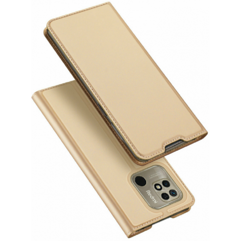 Duxducis SkinPro Θήκη Πορτοφόλι Xiaomi Redmi 10C - Gold (6934913039458)