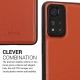 Kalibri Σκληρή Δερμάτινη Θήκη με TPU Bumper - Xiaomi Redmi Note 11 Pro Plus 5G - Orange (59939.29)