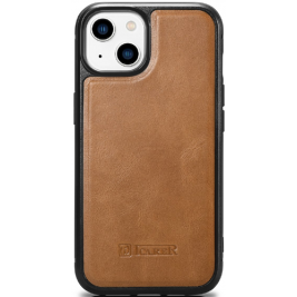 iCarer Oil Wax Leather Cover - Δερμάτινη Θήκη με TPU Bumper - Apple iPhone 14 Plus - Camel Tan (WMI14220719-TN)