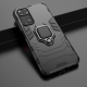 Techsuit Silicone Shield - Ανθεκτική Θήκη Xiaomi Redmi Note 11 / 11S με Μεταλλικό Ring Holder - Black (5949419019430)