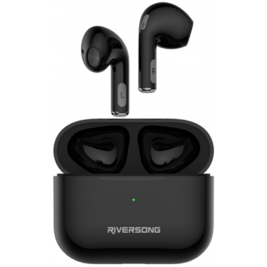 Riversong True Wireless Earbuds Air Mini Pro - Ασύρματα Ακουστικά Bluetooth Με Θήκη Φόρτισης - Black (EA208B)