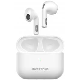 Riversong True Wireless Earbuds Air Mini Pro - Ασύρματα Ακουστικά Bluetooth Με Θήκη Φόρτισης - White (EA208W)