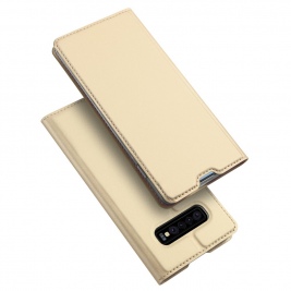 Θήκη Samsung Galaxy S10 Plus DUX DUCIS Skin Pro Series Leather Flip Case -Gold