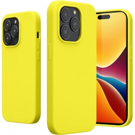 KWmobile Soft Flexible Rubber Cover - Θήκη Σιλικόνης Apple iPhone 14 Pro - Lemon Yellow (59073.149)