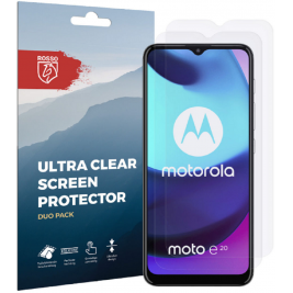 Rosso Ultra Clear Screen Protector - Μεμβράνη Προστασίας Οθόνης - Motorola Moto E20 - 2 Τεμάχια (8719246342509)