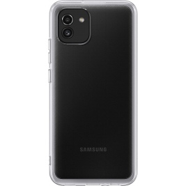 Official Samsung Θήκη Σιλικόνης Soft Clear Cover - Samsung Galaxy A03 - Transparent (EF-QA036TTEGEU)