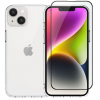 Vivid Σετ Διάφανη Θήκη Σιλικόνης & Full Face Tempered Glass - Apple iPhone 14 - Transparent / Black (VIGELLY296GLASSBK)