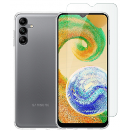 Vivid Σετ Διάφανη Θήκη Σιλικόνης & Tempered Glass - Samsung Galaxy A04s - Transparent (VIGELLY260GLASSTN)