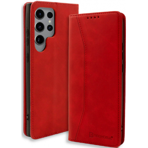 Bodycell Θήκη - Πορτοφόλι Samsung Galaxy S23 Ultra - Red (5206015019845)