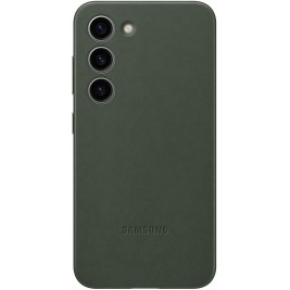 Official Samsung Leather Cover - Δερμάτινη Θήκη Samsung Galaxy S23 - Green (EF-VS911LGEGWW)
