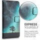 KWmobile Θήκη - Πορτοφόλι OnePlus Nord N100 - Cosmic Nature Blue / Grey / Black (55811.01)