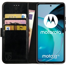 Rosso Element PU Θήκη Πορτοφόλι Motorola Moto G72 - Black (8719246376887)