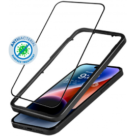 Crong Anti-Bacterial 3D Armor Glass - Fullface Αντιβακτηριδιακό Tempered Glass Apple iPhone 14 Pro - Black (CRG-AB3DAG-IP14P)