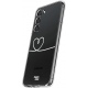 HappyCase Διάφανη Θήκη Σιλικόνης Samsung Galaxy S23 - Heart Print (8719246382451)