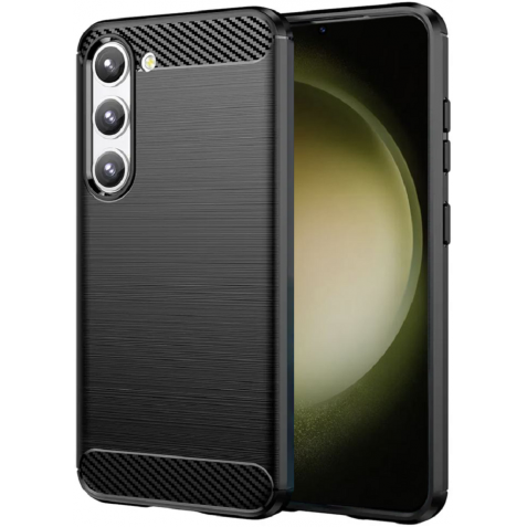 Techsuit Carbon Silicone - Θήκη Σιλικόνης Samsung Galaxy S23 Plus - Black (0765105280206)