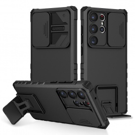 Armor Case with Kickstand for Samsung Galaxy S23 Ultra-black