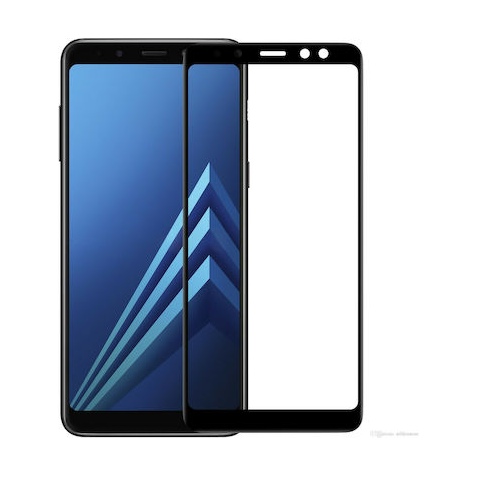 Full Cover Tempered Glass RURIHAI for Samsung Galaxy A8 2018-black