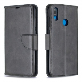 Θήκη Huawei Y7 2019 Leather Wallet Stand Phone Case- Dark grey
