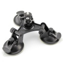 Triple Suction Cup with ball head tripod 1/4'' mount for Action Cameras