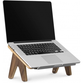 Navaris Notebook Stand - Βάση για Φορητό Υπολογιστή / Laptop / Notebook από Ξύλο Καρυδιάς - 35 x 25 x 19 cm - Walnut / Brown (56830.01)