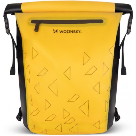 Wozinsky Bicycle Backpack 2in1 - Αδιάβροχο Σακίδιο Πλάτης / Τσάντα Σχάρας Ποδηλάτου με Ανακλαστήρες Φωτός - 23L - Yellow (WBB31YE)