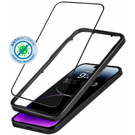 Crong Anti-Bacterial 3D Armor Glass - Fullface Αντιβακτηριδιακό Tempered Glass Apple iPhone 14 Pro Max - Black (CRG-AB3DAG-IP14PM)