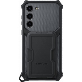 Official Samsung Rugged Gadget Case - Ανθεκτική Θήκη Samsung Galaxy S23 Plus με Υποδοχή για Κάρτα & Kickstand - Titan (EF-RS916CBEGWW)