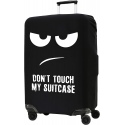 KW Suitcase Cover - Ελαστικό Κάλυμμα Βαλίτσας με Φερμουάρ από Ύφασμα Spandex / Λύκρα - XL / 29 - 32 - Don't Touch My Suitcase / Black / White (45230.4.01)