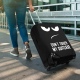 KW Suitcase Cover - Ελαστικό Κάλυμμα Βαλίτσας με Φερμουάρ από Ύφασμα Spandex / Λύκρα - XL / 29 - 32 - Don't Touch My Suitcase / Black / White (45230.4.01)