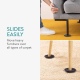 Navaris Furniture Sliders for Carpet 16 Pcs Set - Σετ με 16 Στρογγυλές Τάπες / Πατίνια Ολίσθησης Επίπλων για Χαλιά από Αφρό Eva - 8.9cm & 12cm - Grey / Black (56892.01)