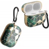 KW Σκληρή Θήκη Electroplated - Apple Airpods Pro 1st Gen - Mixed Marble / Gold / Black / Green (59516.02)