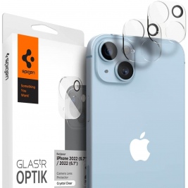Spigen GLAS.tR OPTIK Camera Lens Protector - Αντιχαρακτικό Προστατευτικό Γυαλί για Φακό Κάμερας Apple iPhone 14 / 14 Plus - 2 Τεμάχια - Crystal Clear (AGL05229)