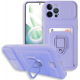 Bodycell Multifunction - Ανθεκτική Θήκη Apple iPhone 12 Pro Max με Λουράκι Λαιμού / Κάλυμμα Κάμερας / Ring Holder / Υποδοχή Κάρτας - Purple (5206015003622)