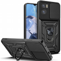 Tech-Protect Camshield Pro - Ανθεκτική Θήκη Motorola Moto E22 / E22i με Κάλυμμα για την Κάμερα & Μεταλλικό Ring Holder - Black (9490713931929)