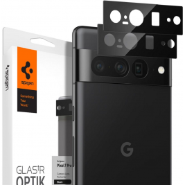 Spigen GLAS.tR EZ Fit OPTIK Lens Protector - Αντιχαρακτικό Προστατευτικό Γυαλί για Φακό Κάμερας Google Pixel 7 Pro - 2 Τεμάχια - Black (AGL05470)