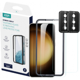 ESR Screen Shield Tempered Glass - Σετ Αντιχαρακτικό Προστατευτικό Γυαλί για Οθόνη & για Φακό Κάμερας - Samsung Galaxy S23 Plus - Clear - 2 Τεμάχια (4894240175781)