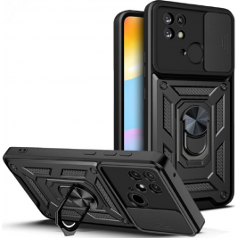Tech-Protect Camshield Pro - Ανθεκτική Θήκη Xiaomi Redmi 10C με Κάλυμμα για την Κάμερα & Μεταλλικό Ring Holder - Black (9589046922367)
