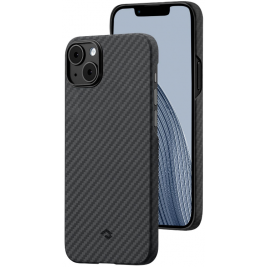 Pitaka MagEZ Case 3 - MagSafe Θήκη Aramid Fiber Body Apple iPhone 14 Plus - 1.05mm - 1500D - Black / Grey / Twill (KI1401M)