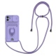 Bodycell Multifunction - Ανθεκτική Θήκη Apple iPhone 11 με Λουράκι Λαιμού / Κάλυμμα Κάμερας / Ring Holder / Υποδοχή Κάρτας - Purple (5206015003134)